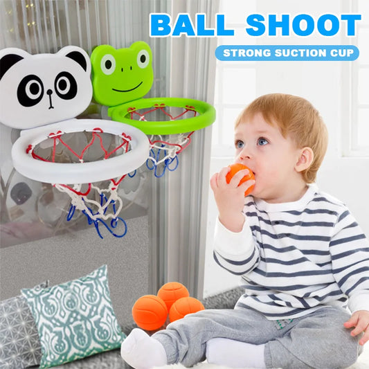 Baby Bath Toys Suction Cup Shooting Basketball Hoop with 3 Ball Bathroom Bathtub Shower Kid Play Water Game for Children