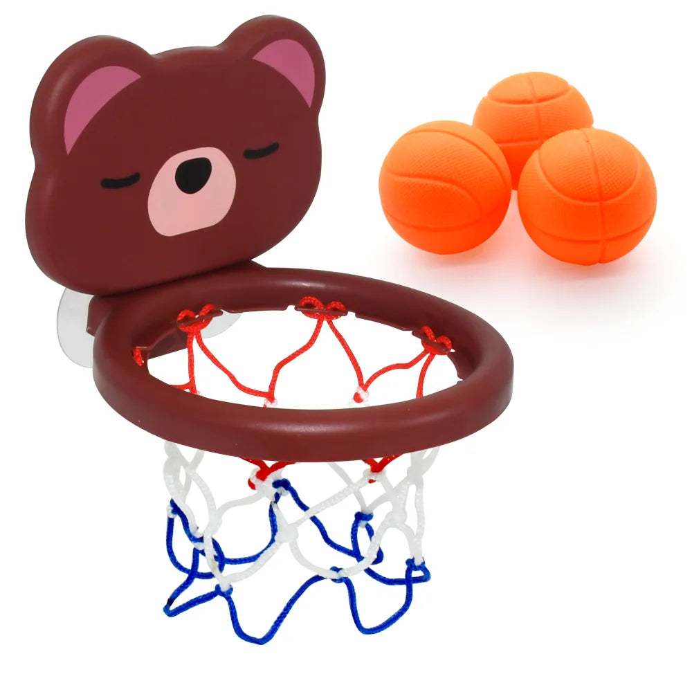Baby Bath Toys Suction Cup Shooting Basketball Hoop with 3 Ball Bathroom Bathtub Shower Kid Play Water Game for Children
