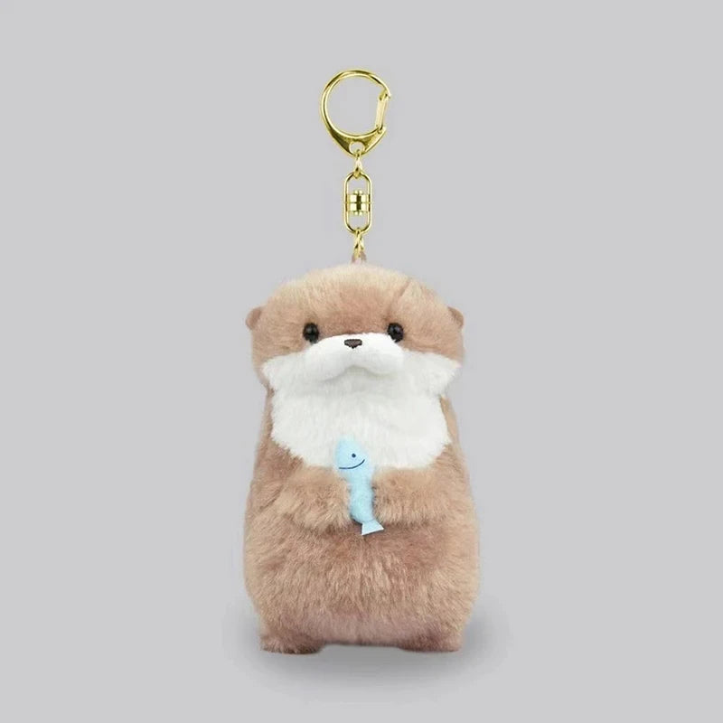 New 11Cm Otter Doll Cute Little Otter Little Animal Plush Toy Cute Internet Red Wind Mini Doll Table Decoration Christmas Gift