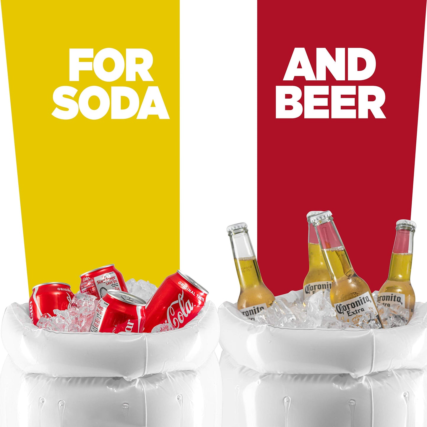 Large Inflatable Beer Mug Cooler Pool Float Drink Cooler for Adults Parties 2 In1 Drink Floatie and Party Supplies Great Toy for Beach Pool and Jacuzzi