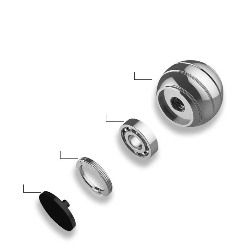 Adult Desktop Stress Relief Metal Toy Aluminum Alloy Decompression Hypnosis Rotary Gyro Fingertip Toy Kinetic round Spinner Gift