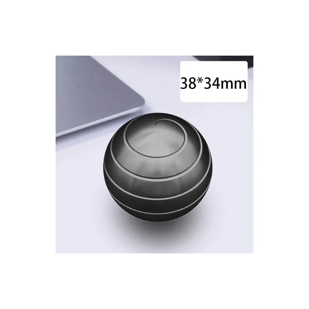 Adult Desktop Stress Relief Metal Toy Aluminum Alloy Decompression Hypnosis Rotary Gyro Fingertip Toy Kinetic round Spinner Gift
