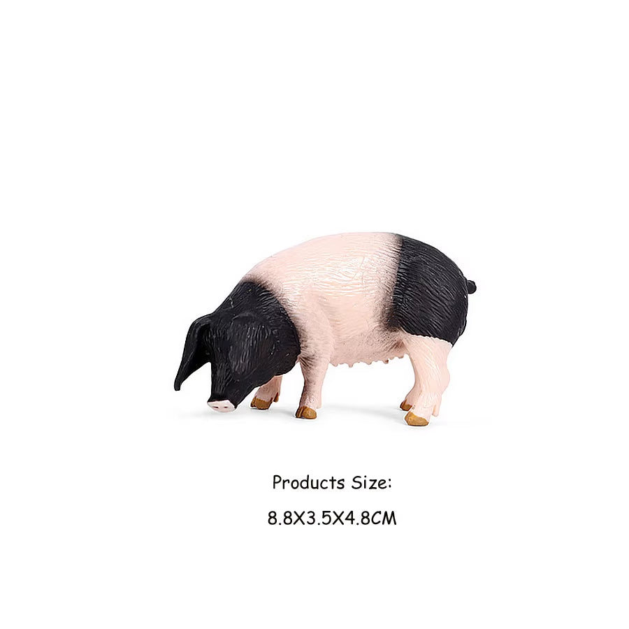 Simulated Wild Boar Pig Model Farm Animal Pig Family Set Figurines Action Figure Educational Toys for Kids Home Decor