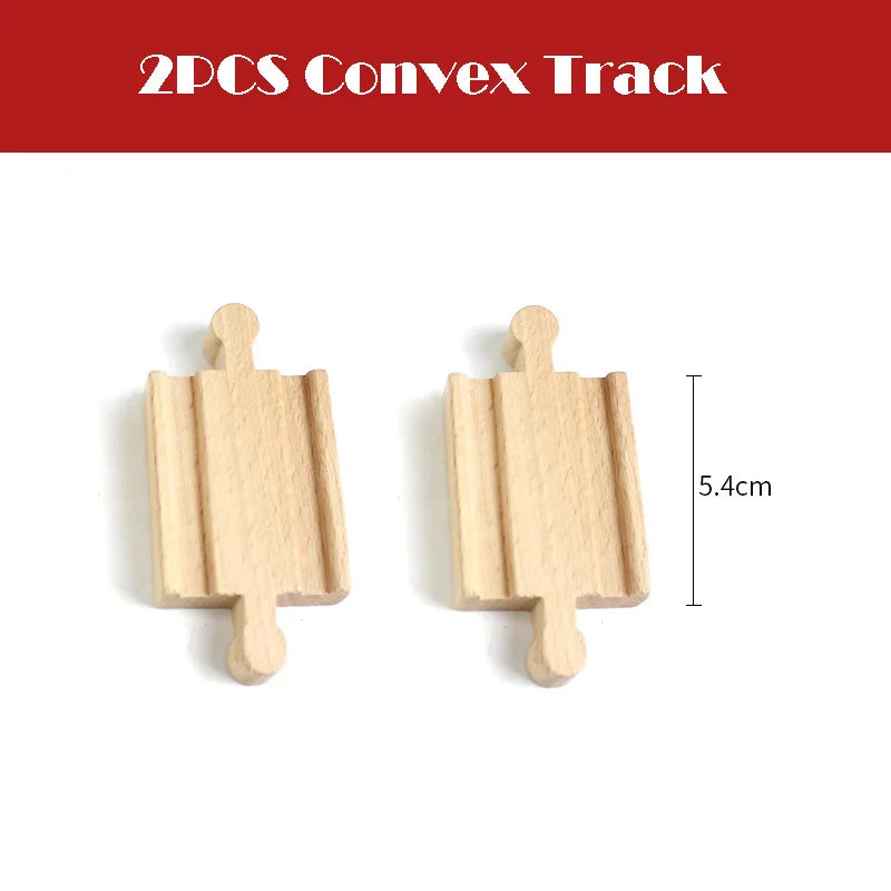New Wooden Train Track Beech Wooden Railway Tracks Accessories Fit for All Brands Wood Tracks Educational Toys for Kids Gift