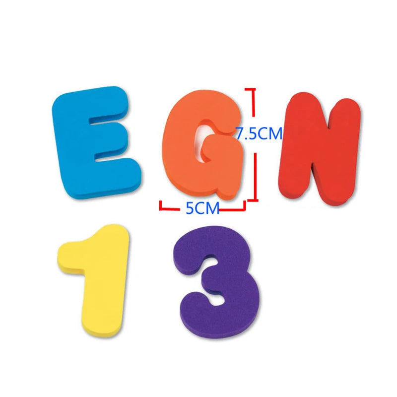 Bathtub Bathroom Education Learning Toys Foam Letters Alphanumeric Total Bubble Stickers Children'S Puzzle DIY Toy Set 36Pcs New