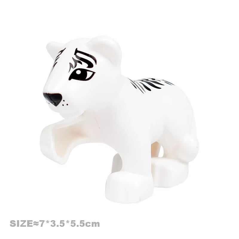 Big Size Building Blocks Cat Dog Pig Rabbit Model Accessories Compatible Bricks Farm Animals Set Assemble Education Toys for Kid