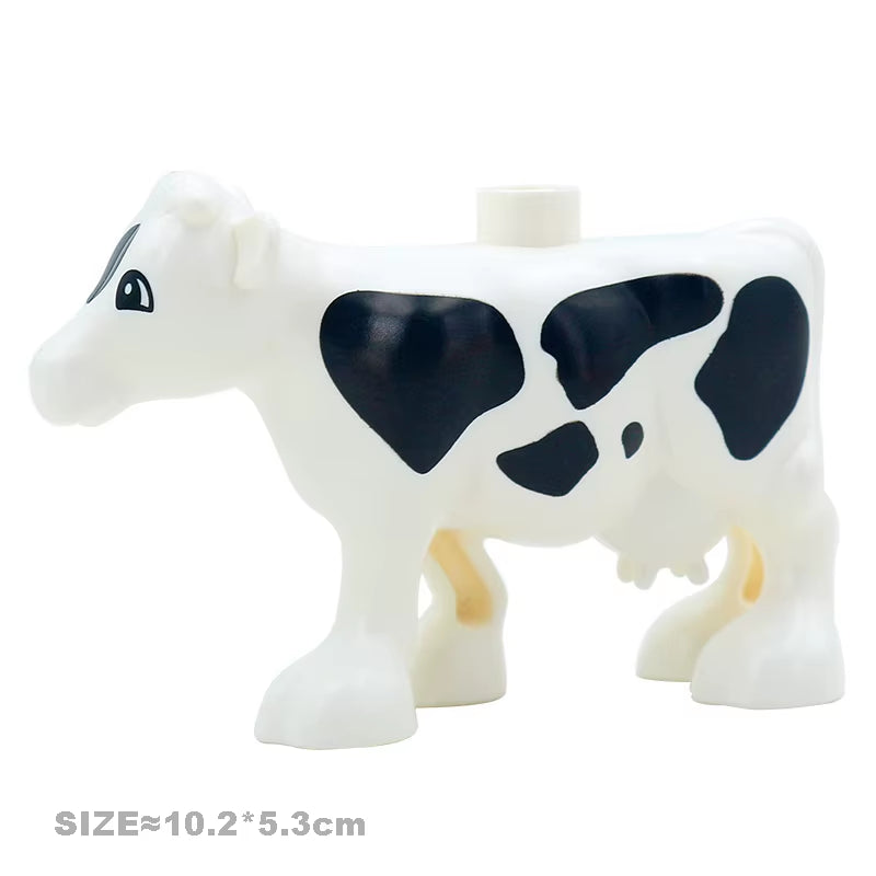 Big Size Building Blocks Cat Dog Pig Rabbit Model Accessories Compatible Bricks Farm Animals Set Assemble Education Toys for Kid