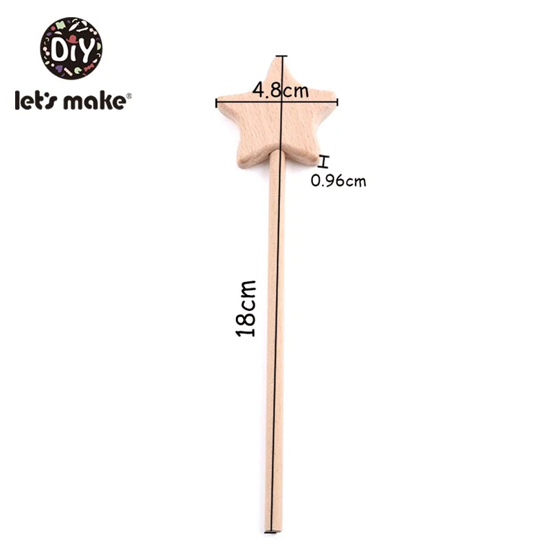Wooden Star Wands Blank Natural Wood Magic Wands for DIY Crafts Princess Fairy Wand for Kids Party Favors Painting & Decorating