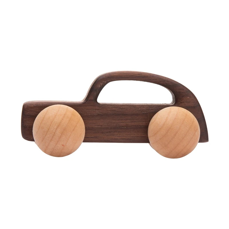 1Pcs Baby Wooden Toys Beech Wood Van Blocks Cartoon Car Montessori Educational Toys Boy Girl Baby 0-12 Months Toys Newborn Gifts
