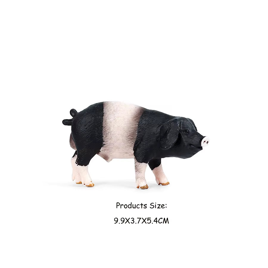 Simulated Wild Boar Pig Model Farm Animal Pig Family Set Figurines Action Figure Educational Toys for Kids Home Decor