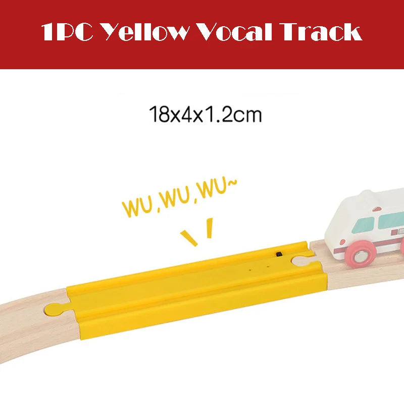 New Wooden Train Track Beech Wooden Railway Tracks Accessories Fit for All Brands Wood Tracks Educational Toys for Kids Gift