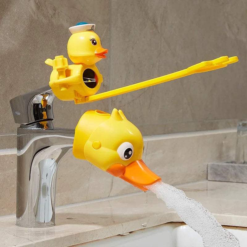 Children Cartoon Faucet Extender Bath Toys Kids Hand Washing in Bathroom Sink Accessories Baby Toys for Bathroom Water-Saving