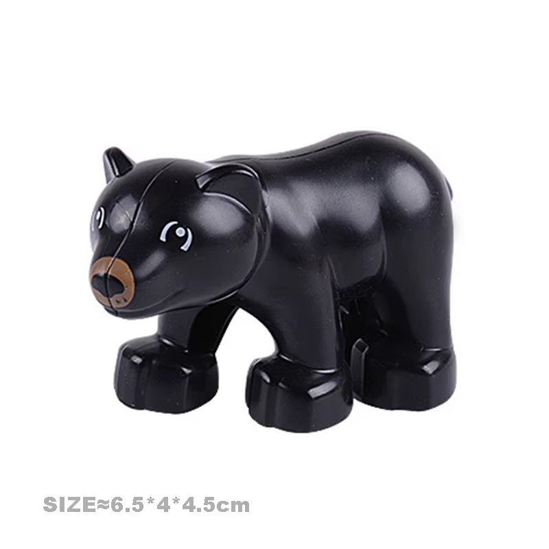 Big Size Building Blocks Cat Dog Pig Rabbit Model Accessories Compatible Bricks Farm Animals Set Assemble Education Toys for Kid