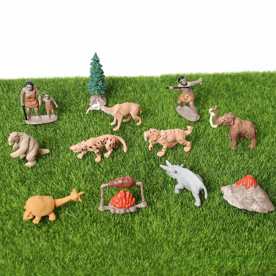 Simulation Human Evolution of Man,Primitive Human Prehistoric Life and Animal Models Historical Educational Figurine Toys