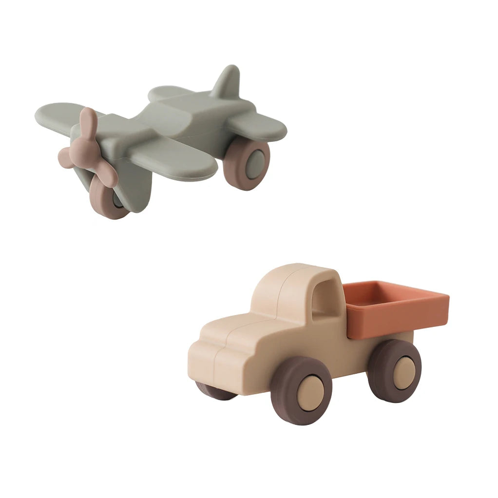 Baby Silicone Car Toys Montessori Baby Things Silicone Baby Teether Toy Car 0 12 Months Newborn Educational Toy Silicone Blocks