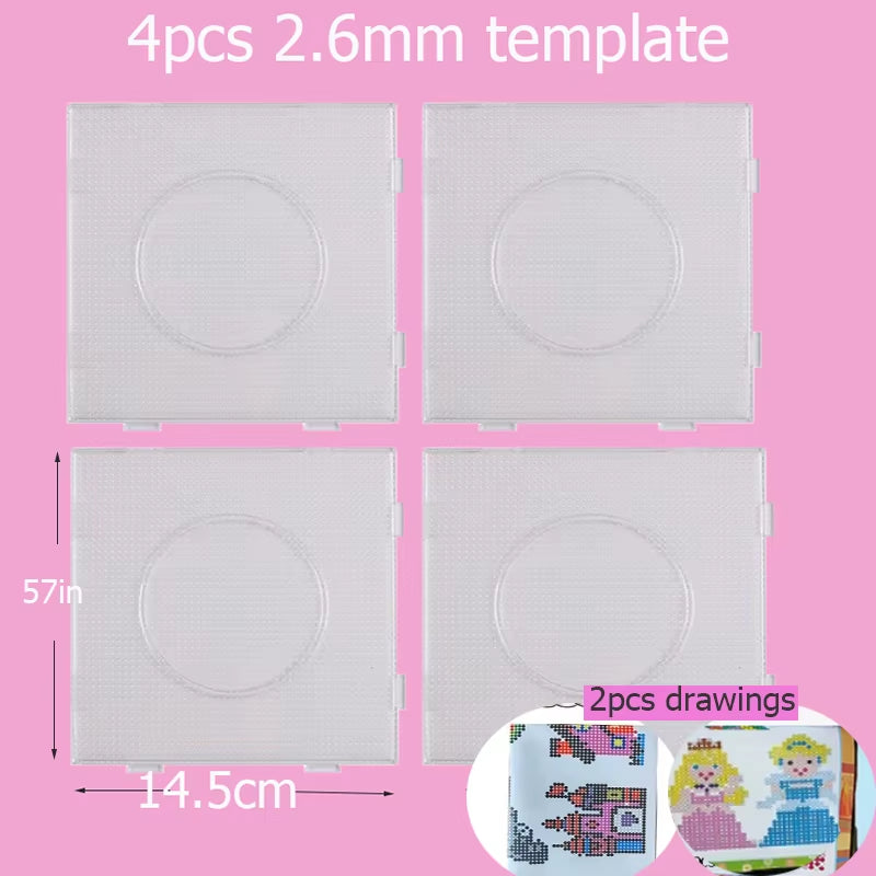 Hama Beads Box Embalagem Thermal Mosaic Ferro Educação Beads, Ironing Beads Fuse Beads Brinquedo DIY, 24 48 72 Cores 2.6MM 5MM