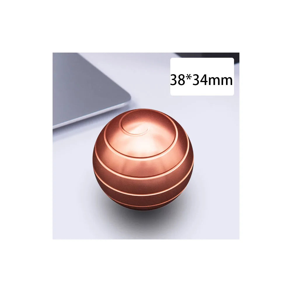 Adult Desktop Stress Relief Metal Toy Aluminum Alloy Decompression Hypnosis Rotary Gyro Fingertip Toy Kinetic round Spinner Gift
