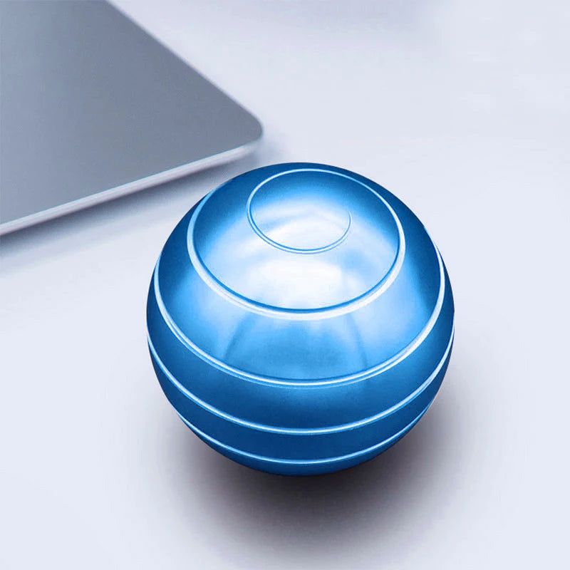 Adult Desktop Stress Relief Metal Toy Aluminum Alloy Decompression Hypnosis Rotary Gyro Fingertip Toy Kinetic round Spinner Gift