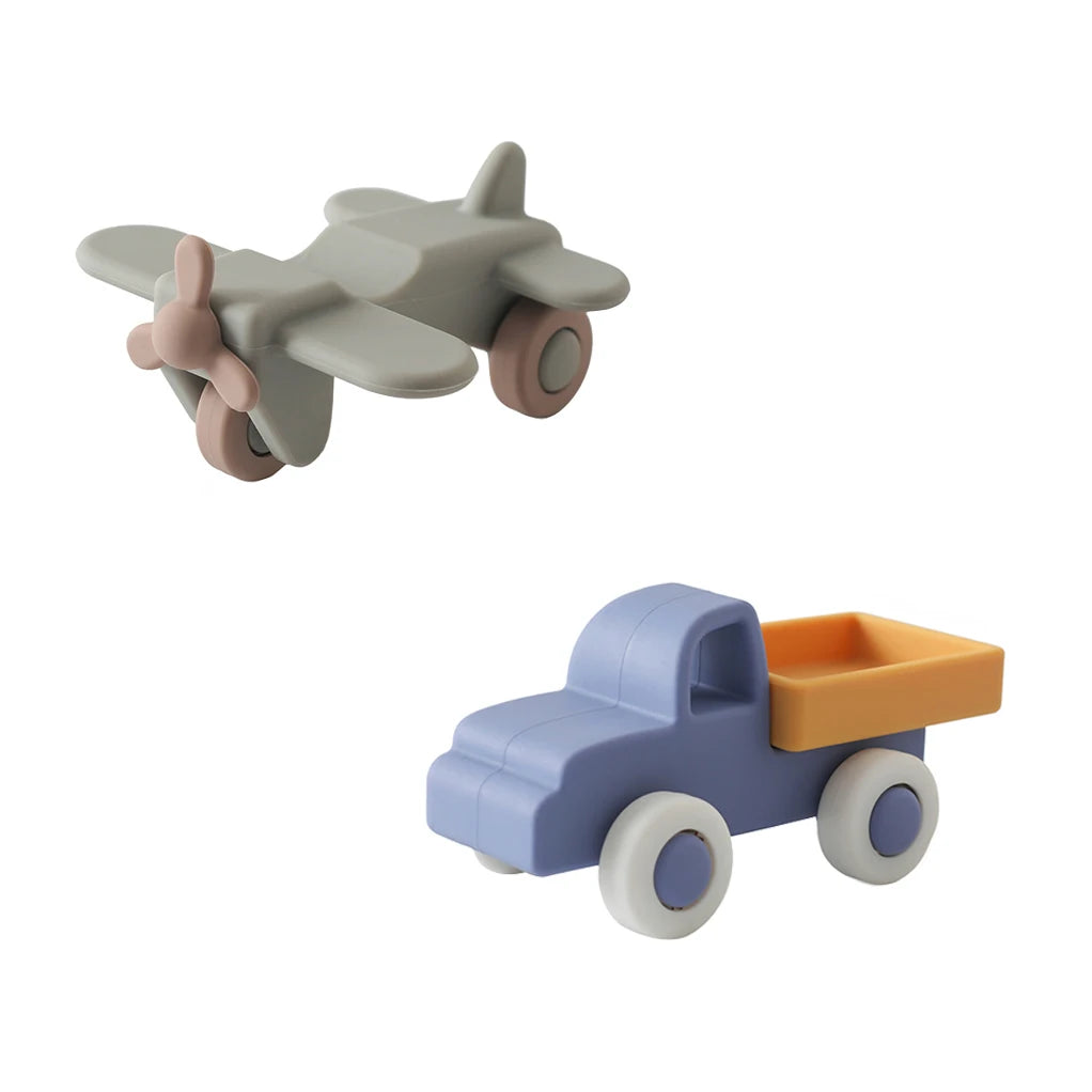 Baby Silicone Car Toys Montessori Baby Things Silicone Baby Teether Toy Car 0 12 Months Newborn Educational Toy Silicone Blocks