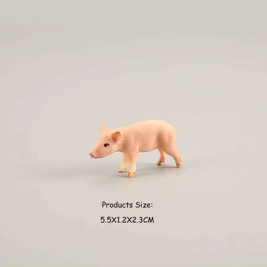 Simulated Wild Boar Pig Model Farm Animal Pig Family Set Figurines Action Figure Educational Toys for Kids Home Decor