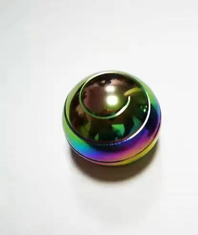 Adult Desktop Stress Relief Metal Toy Aluminum Alloy Decompression Hypnosis Rotary Gyro Fingertip Toy Kinetic round Spinner Gift