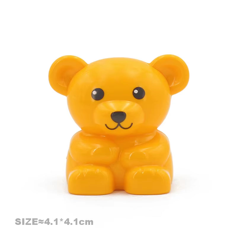 Big Size Building Blocks Cat Dog Pig Rabbit Model Accessories Compatible Bricks Farm Animals Set Assemble Education Toys for Kid