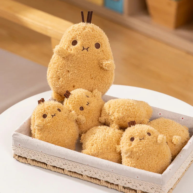 Kawaii Vegetable Potato Plush Pillow New Yellow with Expression Potato Soft Plush Toy Adornment Bedroom Gift for Boys and Girls