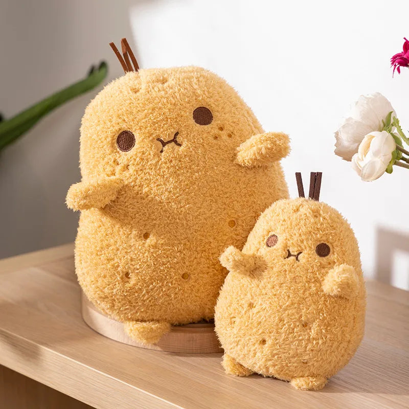 Kawaii Vegetable Potato Plush Pillow New Yellow with Expression Potato Soft Plush Toy Adornment Bedroom Gift for Boys and Girls