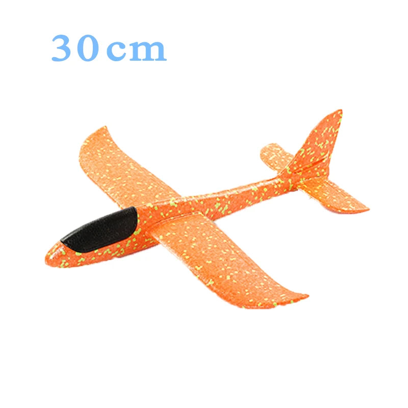 48Cm Large EVA Foam Aircraft Toy Hand Throw Flight Glider Aircraft Airplane DIY Model Toy Throwing Roundabout Airplane Kid Gifts