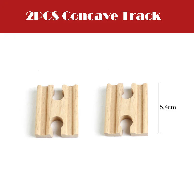 New Wooden Train Track Beech Wooden Railway Tracks Accessories Fit for All Brands Wood Tracks Educational Toys for Kids Gift