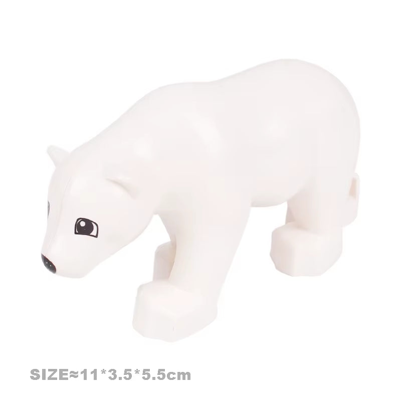 Big Size Building Blocks Cat Dog Pig Rabbit Model Accessories Compatible Bricks Farm Animals Set Assemble Education Toys for Kid