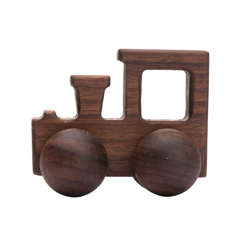 1Pcs Baby Wooden Toys Beech Wood Van Blocks Cartoon Car Montessori Educational Toys Boy Girl Baby 0-12 Months Toys Newborn Gifts