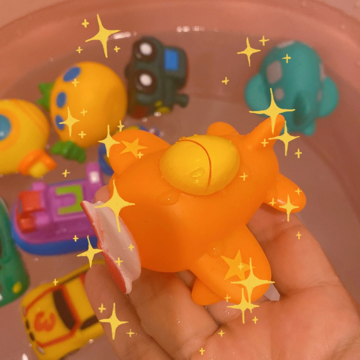 Bath Toy Swimming Water Toys Cartoon Soft Rubber Car Boat Plane Float Squeeze Sound Water Spray Kids Water Play Toys Gifts