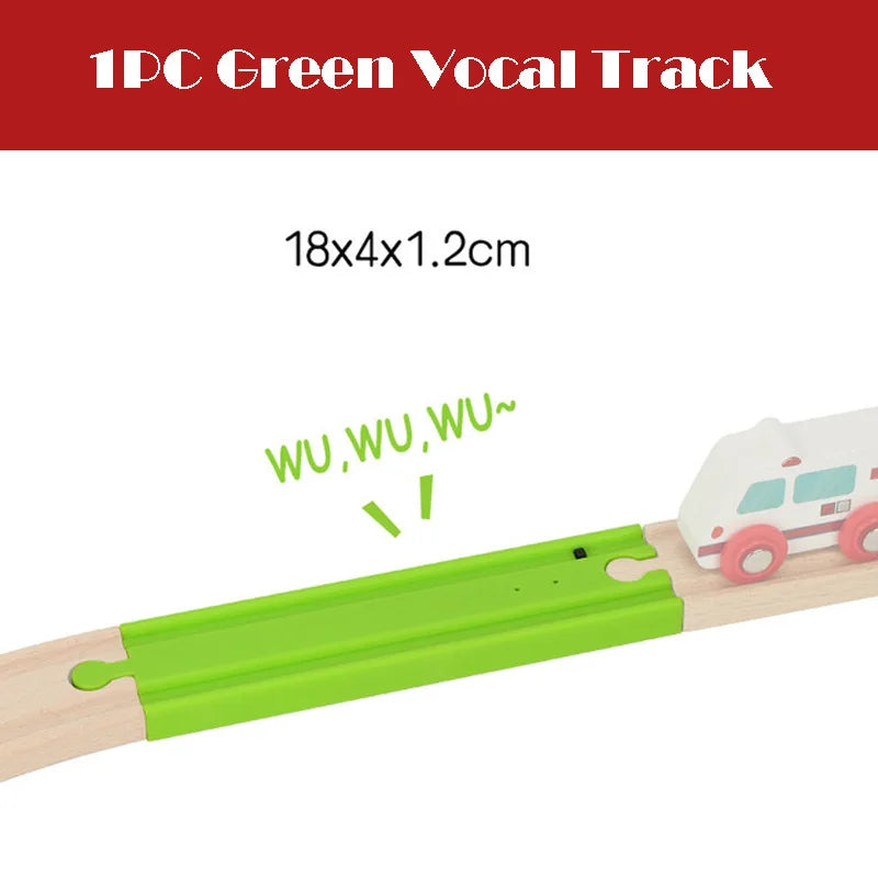 New Wooden Train Track Beech Wooden Railway Tracks Accessories Fit for All Brands Wood Tracks Educational Toys for Kids Gift