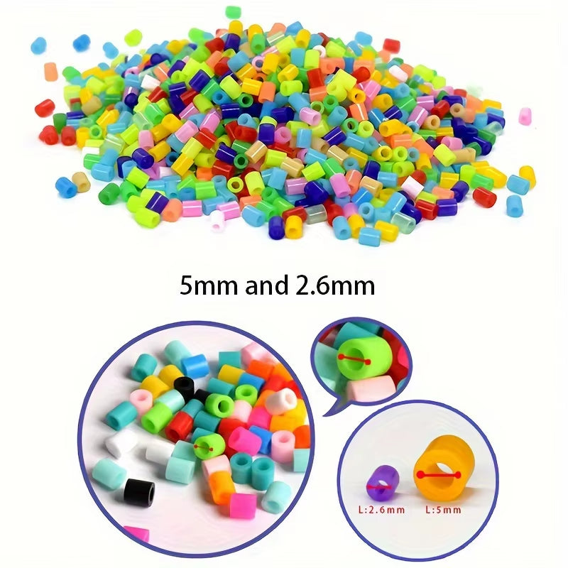 Hama Beads Box Embalagem Thermal Mosaic Ferro Educação Beads, Ironing Beads Fuse Beads Brinquedo DIY, 24 48 72 Cores 2.6MM 5MM