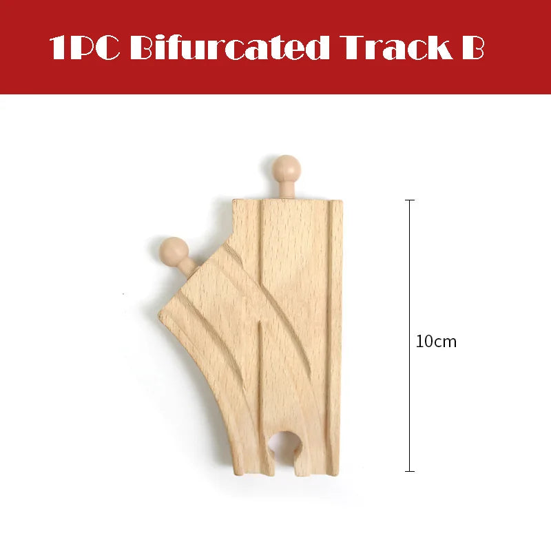 New Wooden Train Track Beech Wooden Railway Tracks Accessories Fit for All Brands Wood Tracks Educational Toys for Kids Gift