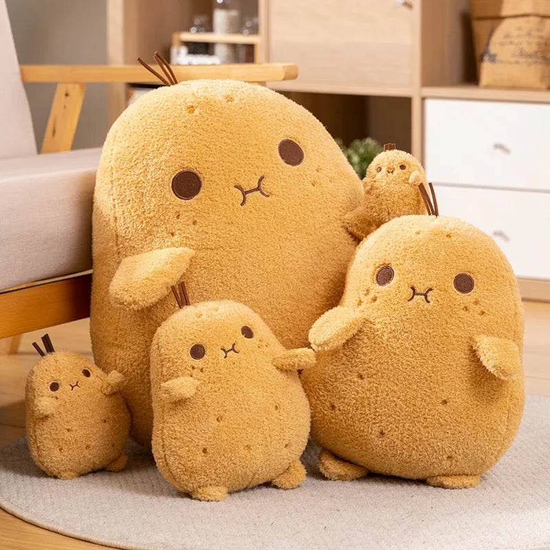 Kawaii Vegetable Potato Plush Pillow New Yellow with Expression Potato Soft Plush Toy Adornment Bedroom Gift for Boys and Girls