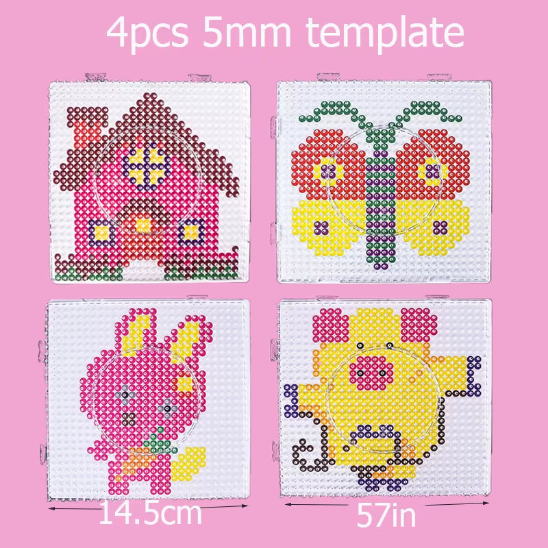 Hama Beads Box Embalagem Thermal Mosaic Ferro Educação Beads, Ironing Beads Fuse Beads Brinquedo DIY, 24 48 72 Cores 2.6MM 5MM