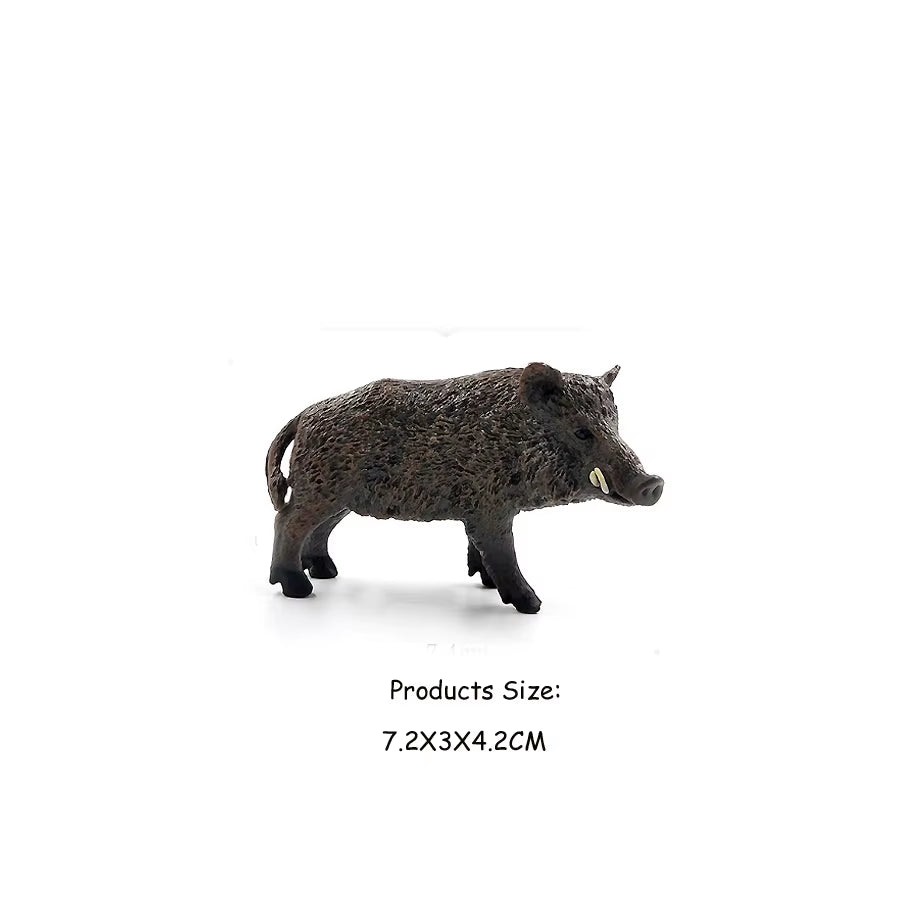 Simulated Wild Boar Pig Model Farm Animal Pig Family Set Figurines Action Figure Educational Toys for Kids Home Decor