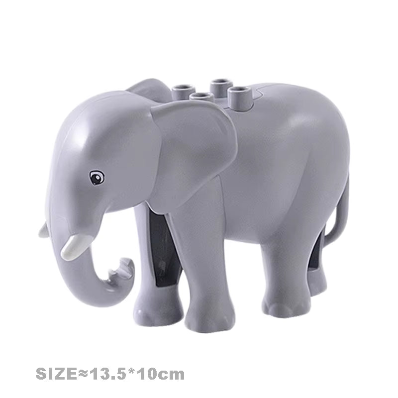Big Size Building Blocks Cat Dog Pig Rabbit Model Accessories Compatible Bricks Farm Animals Set Assemble Education Toys for Kid