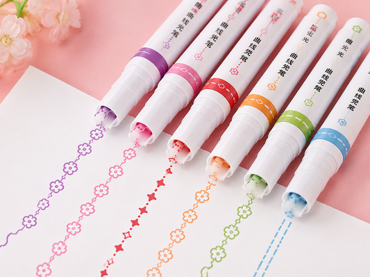 🌸 Magic Flower Marker Set (6 Stück) – Perfekt für Journaling, Schule & DIY-Projekte