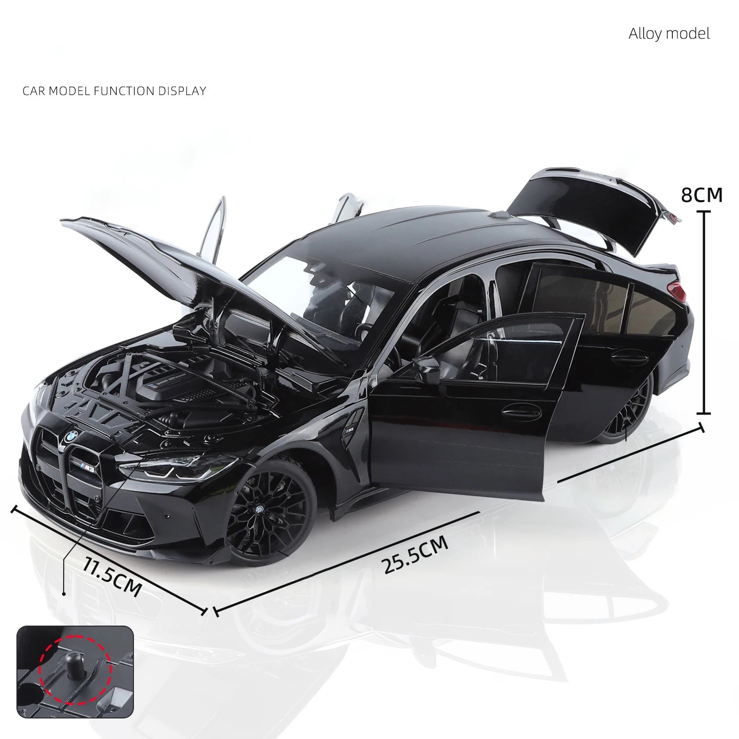 1:18 BMW M3 CS LCI G80 Mpower Supercar Diecast Model - Perfect Miniature for Car Enthusiasts and Kids!
