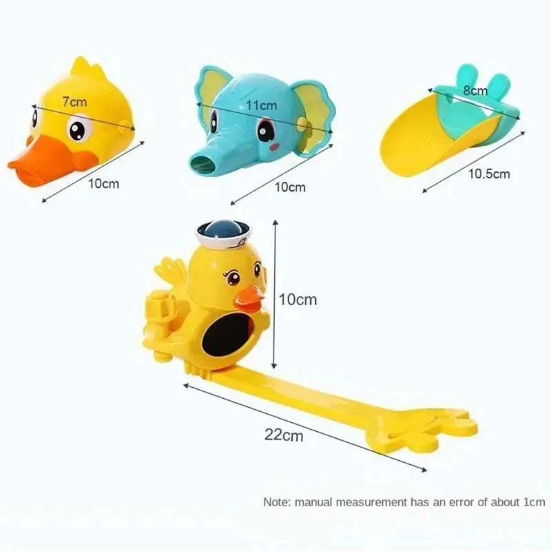 Children Cartoon Faucet Extender Bath Toys Kids Hand Washing in Bathroom Sink Accessories Baby Toys for Bathroom Water-Saving