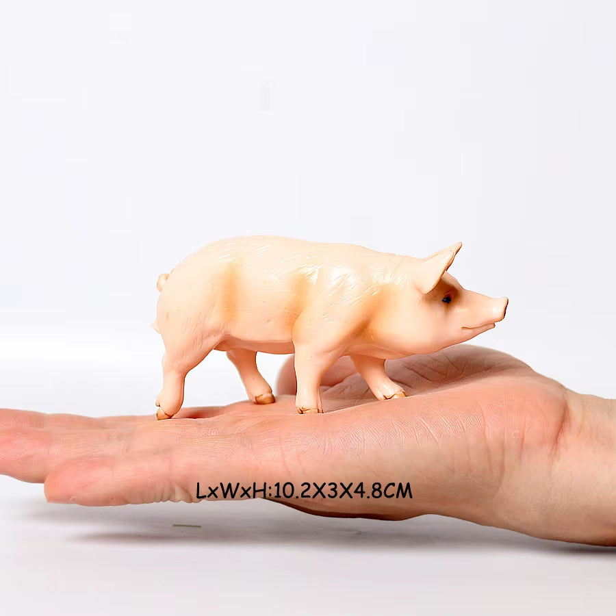 Simulated Wild Boar Pig Model Farm Animal Pig Family Set Figurines Action Figure Educational Toys for Kids Home Decor