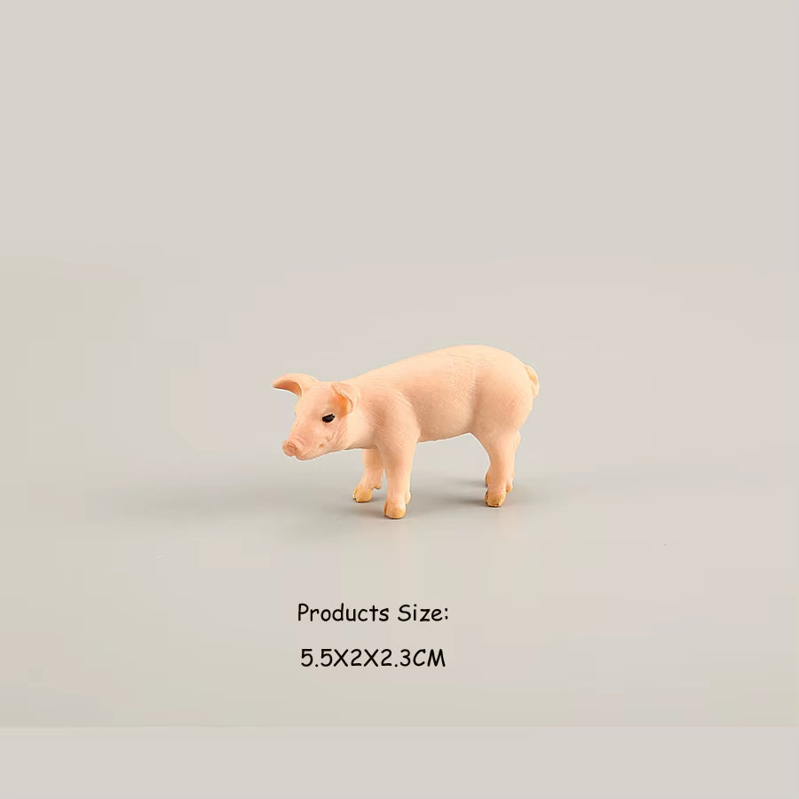 Simulated Wild Boar Pig Model Farm Animal Pig Family Set Figurines Action Figure Educational Toys for Kids Home Decor