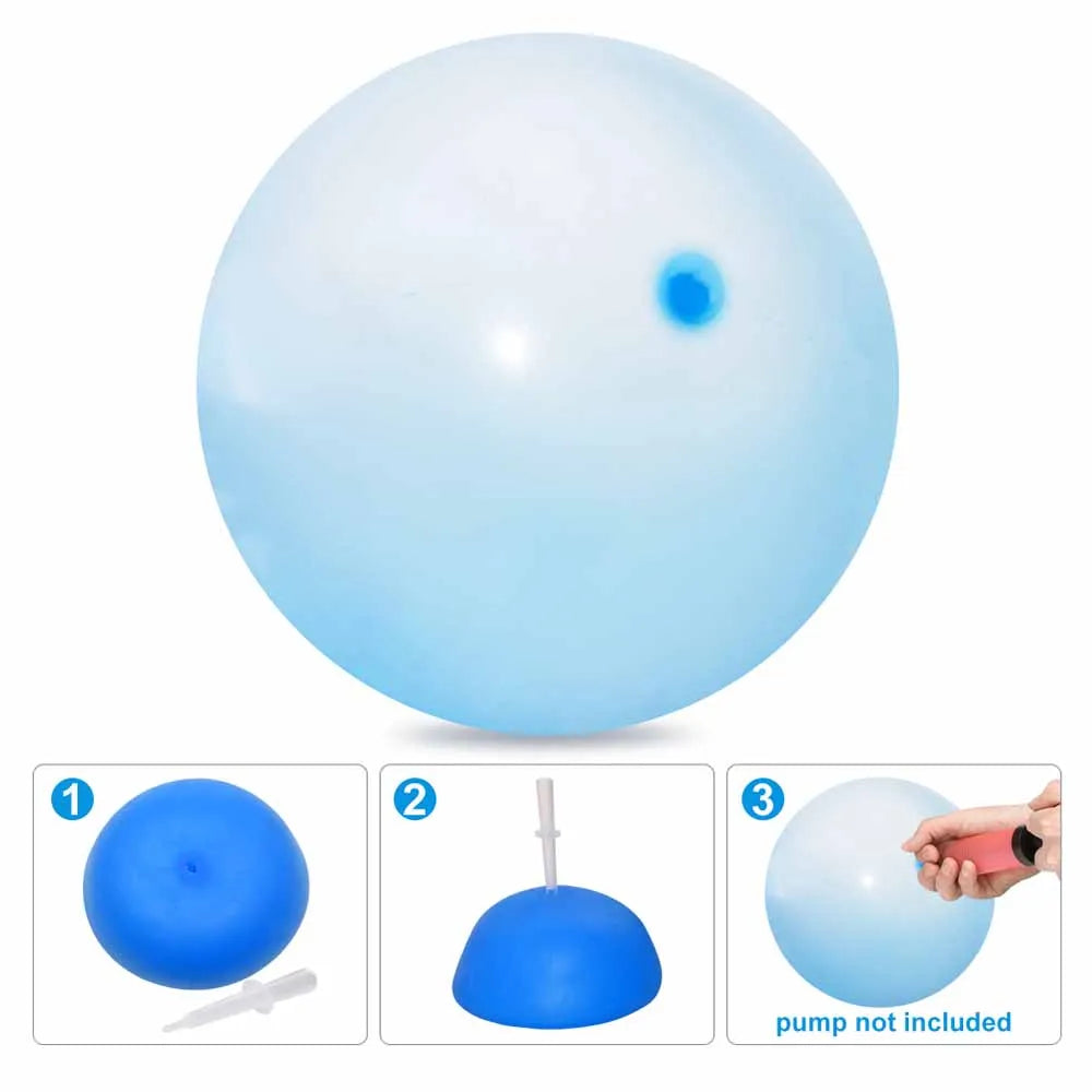 Kids Blow up Balloon Toy Children Outdoor Soft Air Water Filled Bubble Ball Fun Party Game Summer Gift Inflatable Elastic Ball