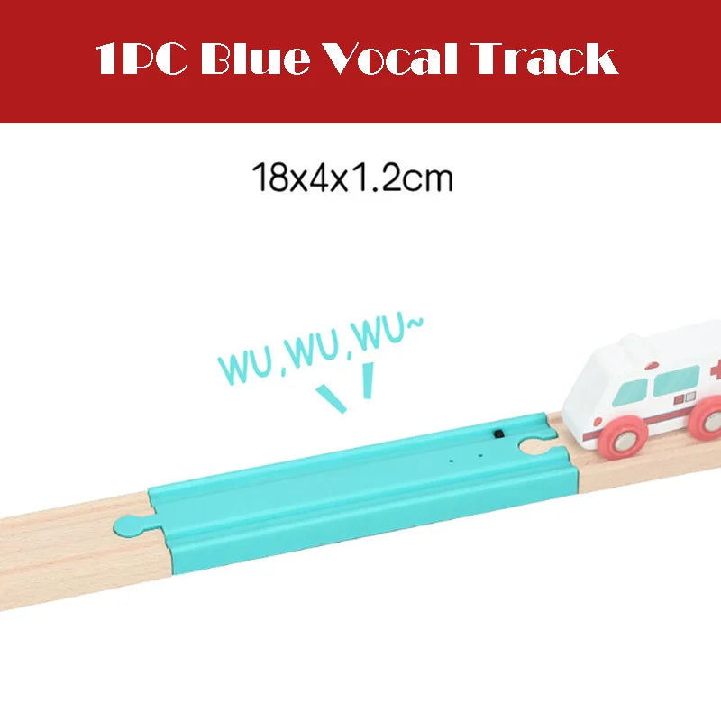 New Wooden Train Track Beech Wooden Railway Tracks Accessories Fit for All Brands Wood Tracks Educational Toys for Kids Gift