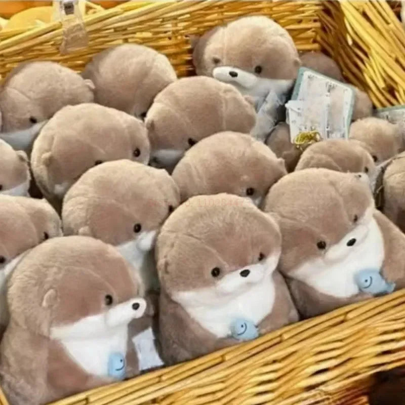 New 11Cm Otter Doll Cute Little Otter Little Animal Plush Toy Cute Internet Red Wind Mini Doll Table Decoration Christmas Gift