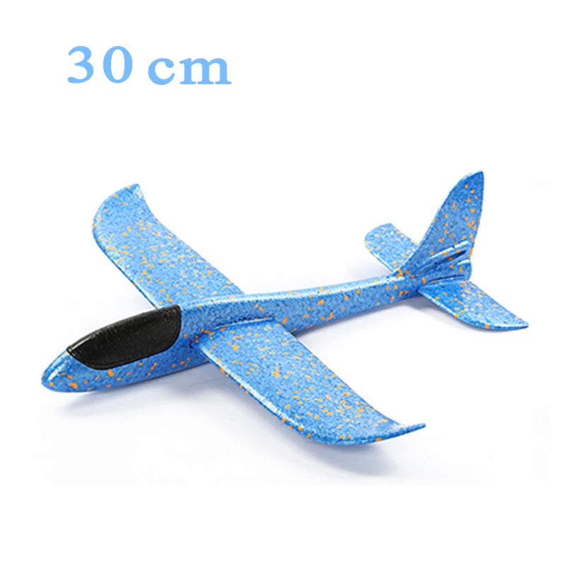 48Cm Large EVA Foam Aircraft Toy Hand Throw Flight Glider Aircraft Airplane DIY Model Toy Throwing Roundabout Airplane Kid Gifts