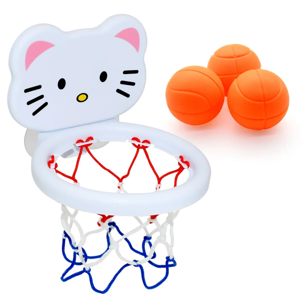 Baby Bath Toys Suction Cup Shooting Basketball Hoop with 3 Ball Bathroom Bathtub Shower Kid Play Water Game for Children